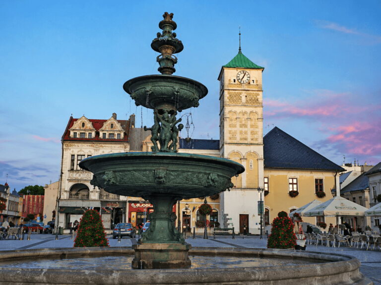 Kašna na náměstí v Karviné